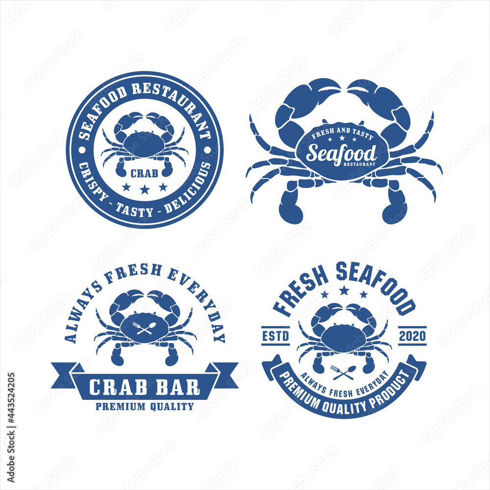 Seafood Crab Restaurant Premium logo