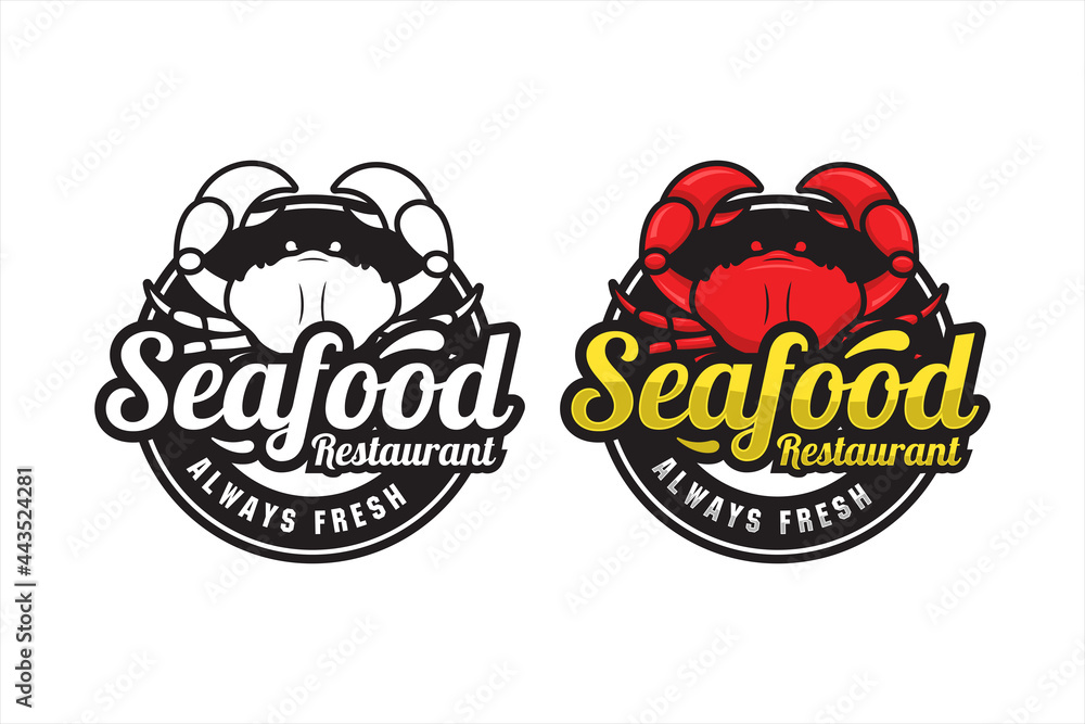 Seafood restaurant crab premium logo