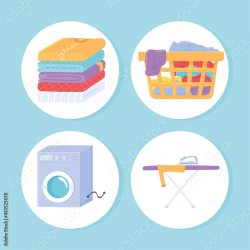 icon objects of laundry