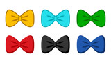 bow tie collection vector icon