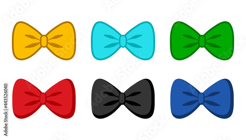 bow tie collection vector icon photo