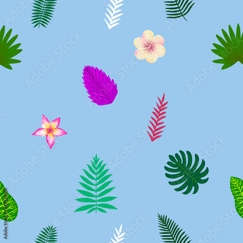 seamles tropical abstract green background