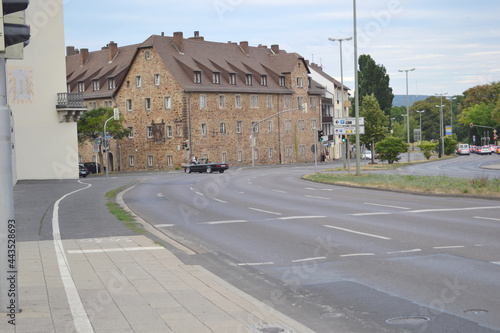Fototapeta Naklejka Na Ścianę i Meble -  GERMANY, KASSEL - 2018: traffic on Friedrichsplatz street