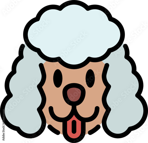 poodle color outline icon