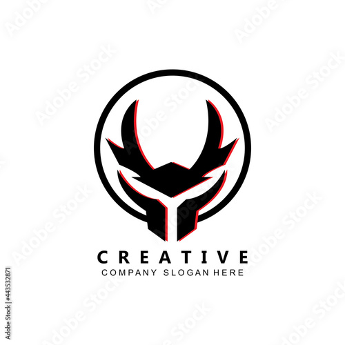 samurai fighter ninja kung fu logo template vector icon