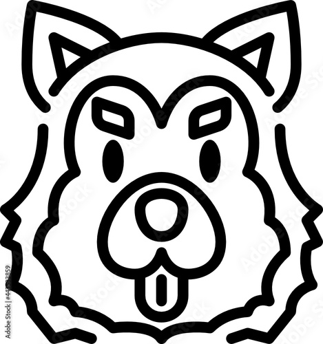siberian husky outline icon