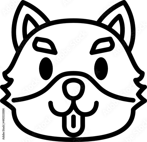 shiba inu outline icon