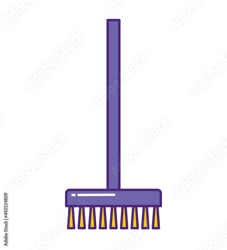 purple broom design