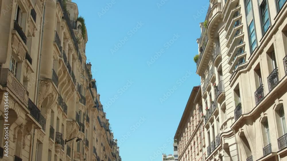 Top-down view of typical Haussmann's renovation of Paris architecture. Top-down view of typical Haussmann's renovation of Paris architecture.
