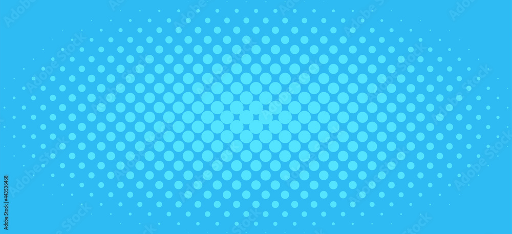 Halftone background pattern in comic style with dots. Blue wallpaper with radial halftone. Vector illustration Halftone background pattern in comic style with dots. Blue wallpaper with radial halftone. Vector illustration