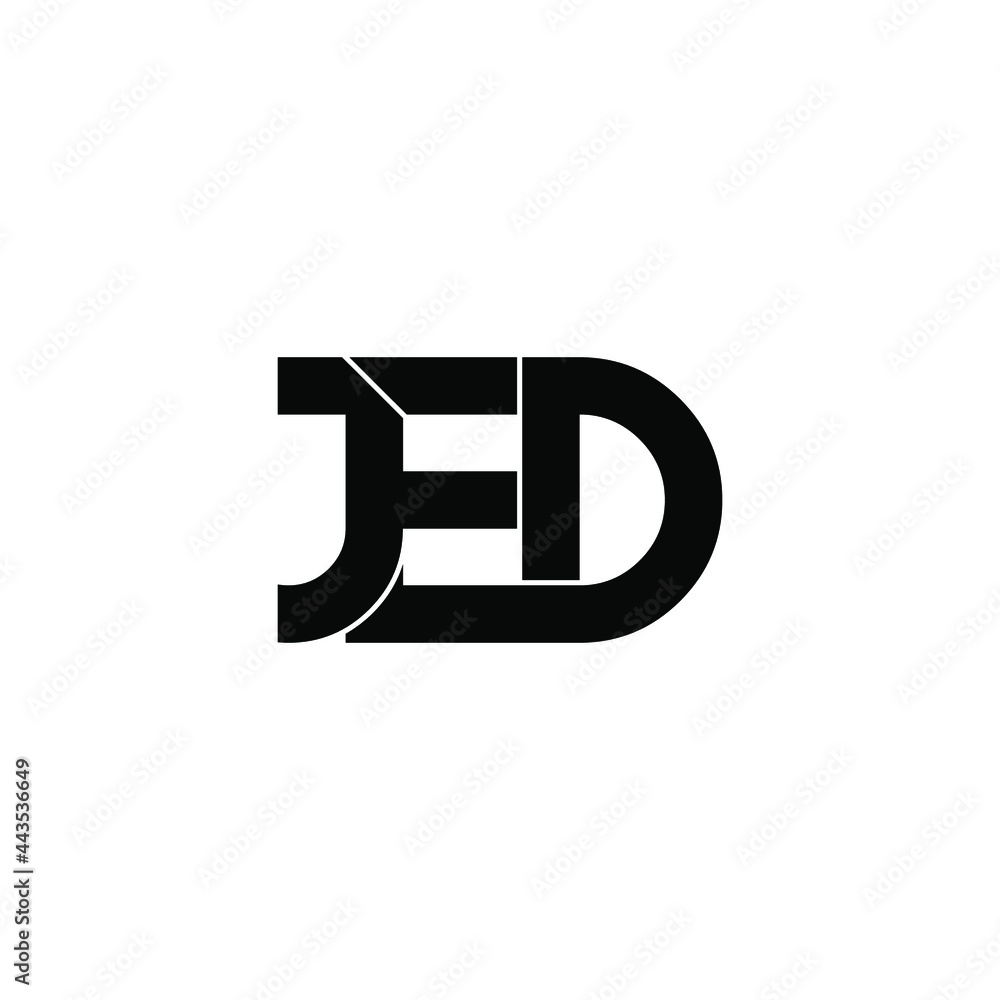 jed letter original monogram logo design jed letter original monogram logo design
