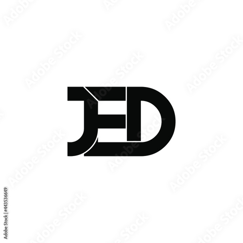 jed letter original monogram logo design