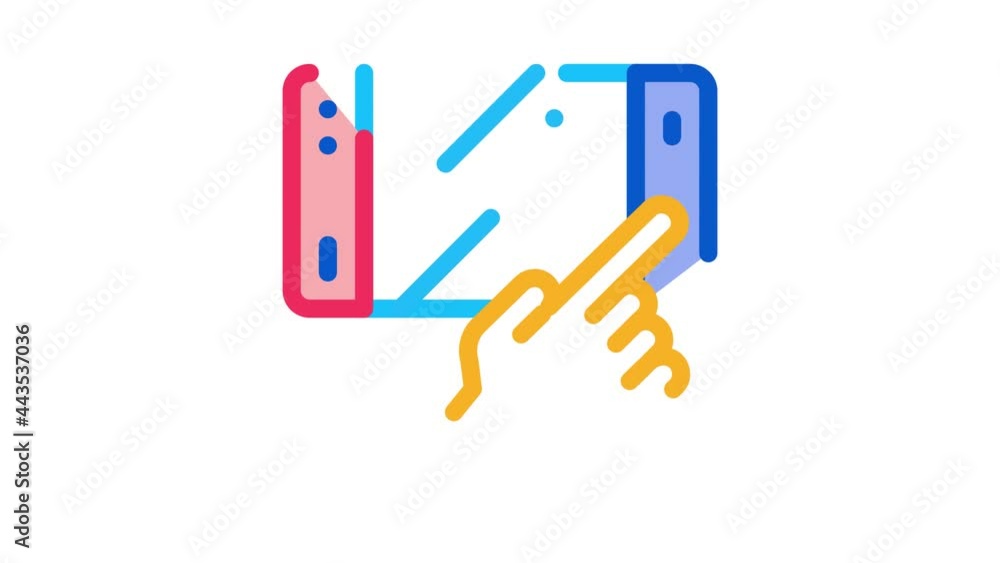 Game Console Icon Animation. color Game Console animated icon on white background Game Console Icon Animation. color Game Console animated icon on white background