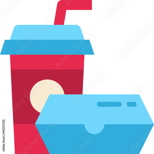 takeaway food flat icon