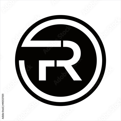 creative simple vector design initial fr logo