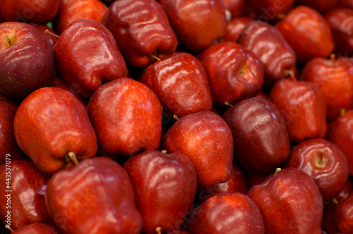 Fresh Red Apples in the Market