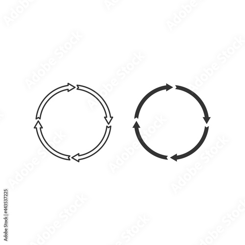 Circle, round, refresh arrows vector icon