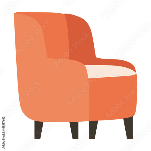 orange armchair design