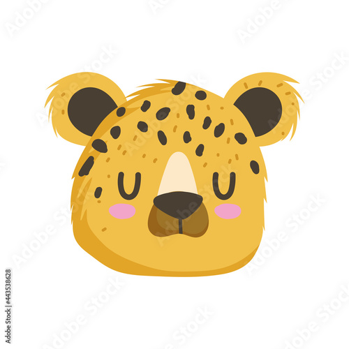leopard face cartoon