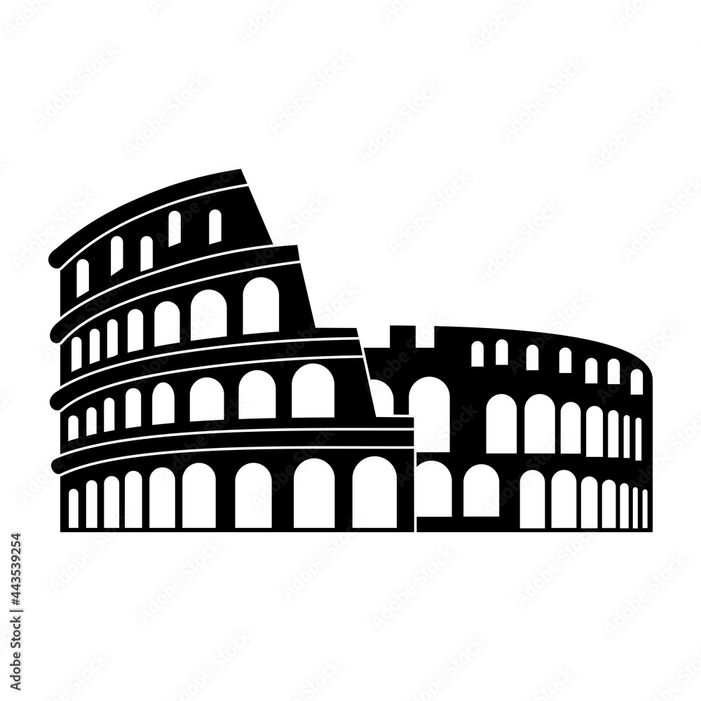 Fototapeta premium Italy cityscape landmark vector illustrations silhouette