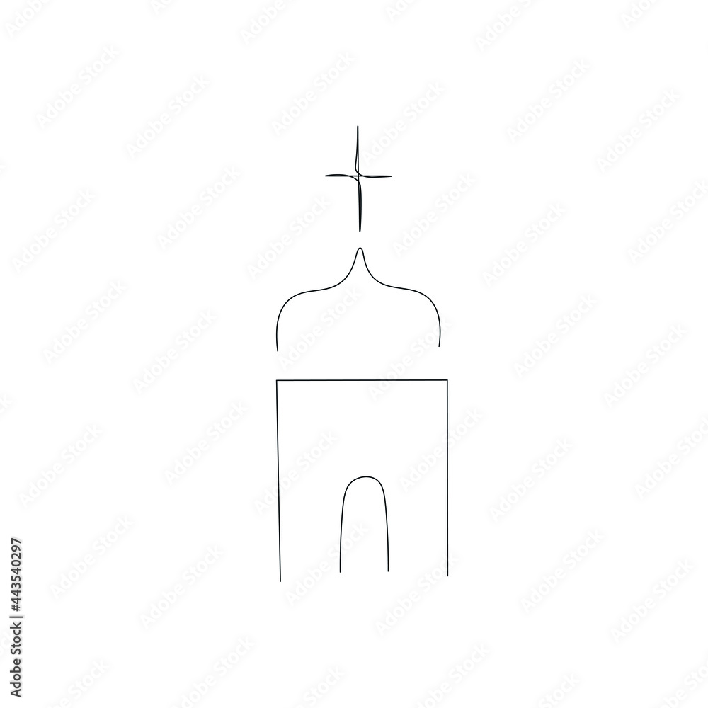 Church sketch line drawing vector illustration Church sketch line drawing vector illustration