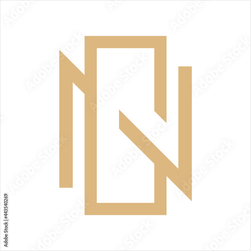 creative simple vector design initial gn logo