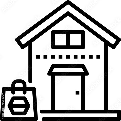 delivery to door outline icon