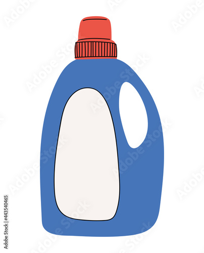 blue disinfectant bottle