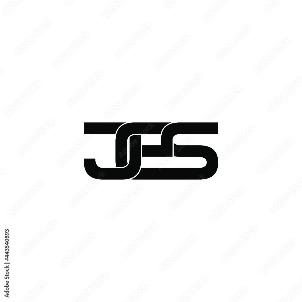 jes letter original monogram logo design