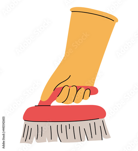bath brush and glove