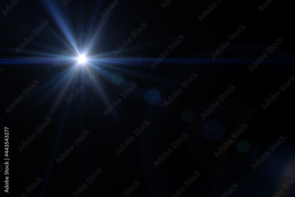 Natural, Sun flare on the black background Natural, Sun flare on the black background