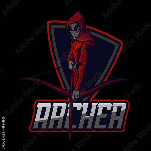 Ninja Archer Mascot Logo Template