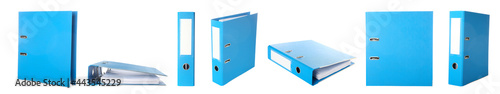 Konstfotografi Blue office folder on white background