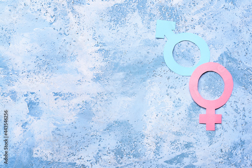 Female and male symbols on ...