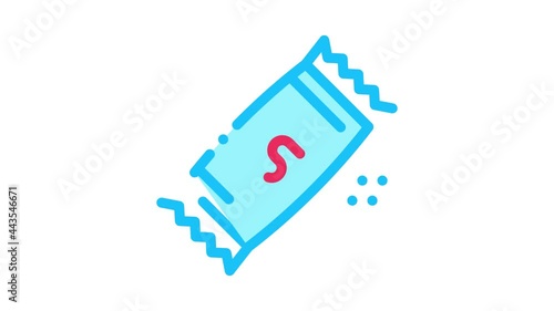 Sugar Bag Icon Animation. color Sugar Bag animated icon on white background photo