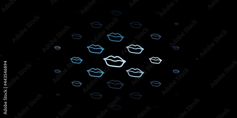 Dark BLUE vector backdrop with woman's power symbols. Dark BLUE vector backdrop with woman's power symbols.