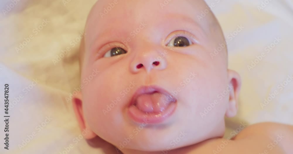 little funny and cute baby. close-up portrait. little funny and cute baby. close-up portrait.