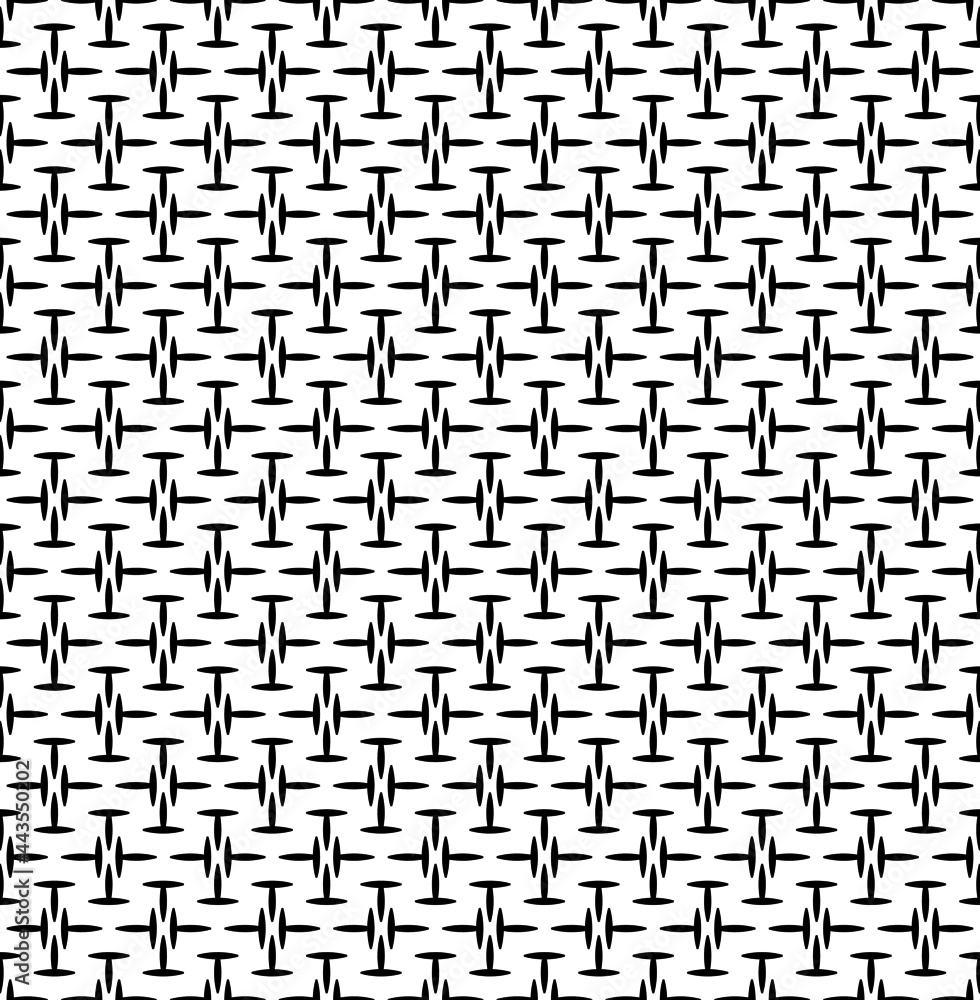 Steel plate illustration. Unique drain cover pattern design. Seamless black and white geometric ornamental vector pattern special edition no.1