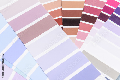 Paint color samples as background