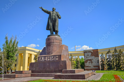 Lenin Square and statue in Volgograd city, Volgograd region of Russia