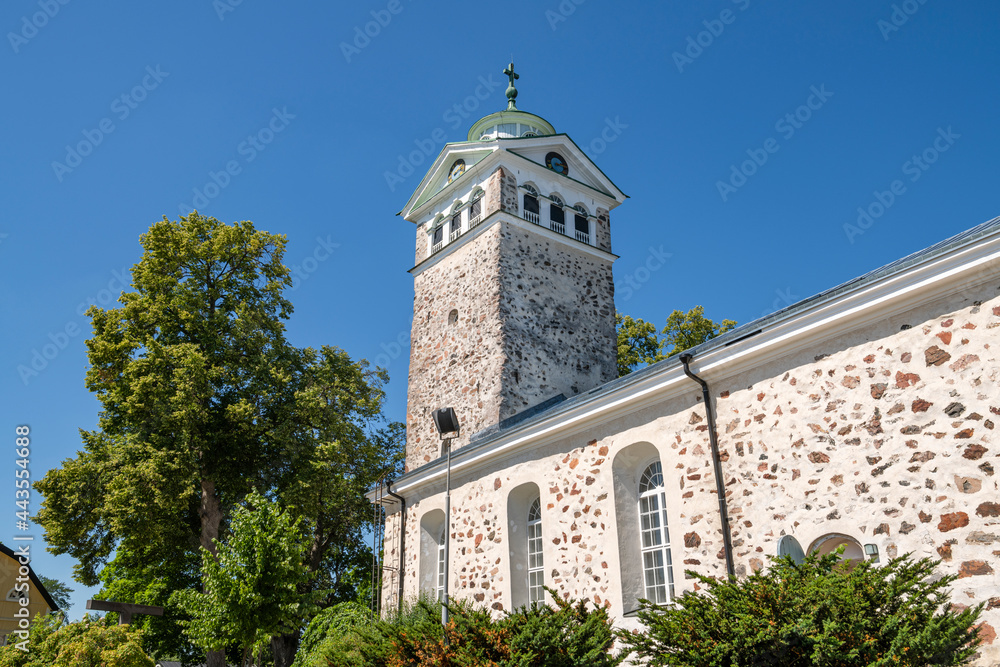 View of The Tammisaari Church in summer, Raasepori, Finland
