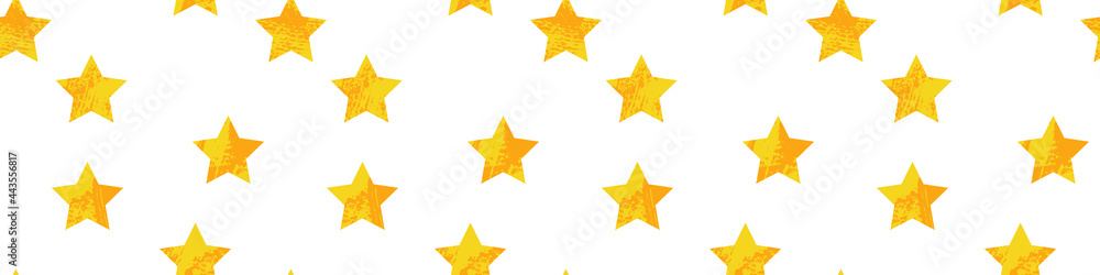 Vector seamless pattern with texture yellow stars. Cute gold background. Perfect for kids fabric, textile, wrapping paper, stationery Vector seamless pattern with texture yellow stars. Cute gold background. Perfect for kids fabric, textile, wrapping paper, stationery