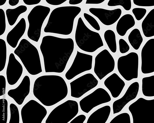SVG Seamless  pattern of giraffe leather, black color on a white background