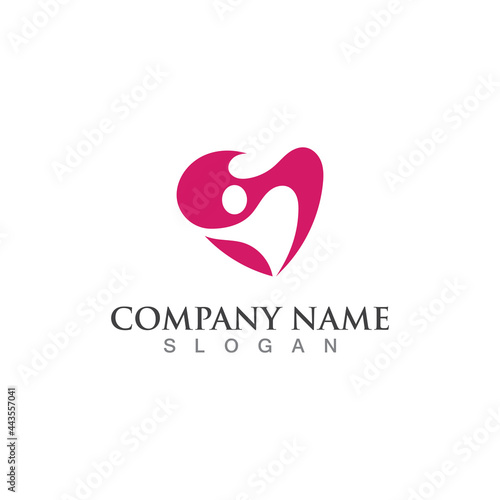 Creative Love and Care Logo Design inspiration Template