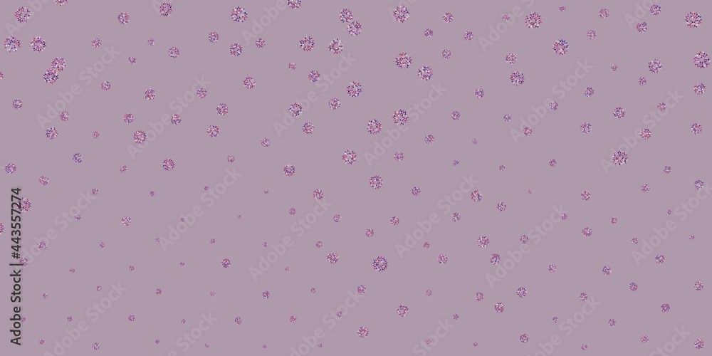Light purple, pink vector natural backdrop with flowers.