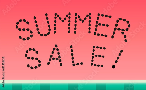 スイカの種文字（SUMMER SALE!）