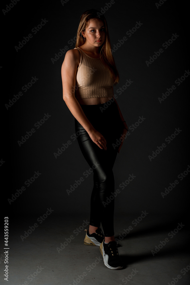 Front view of attractive woman looking into the camera Front view of attractive woman looking into the camera