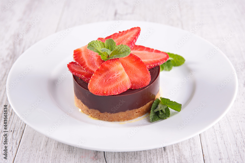 delicious chocolate cake with strawberry delicious chocolate cake with strawberry