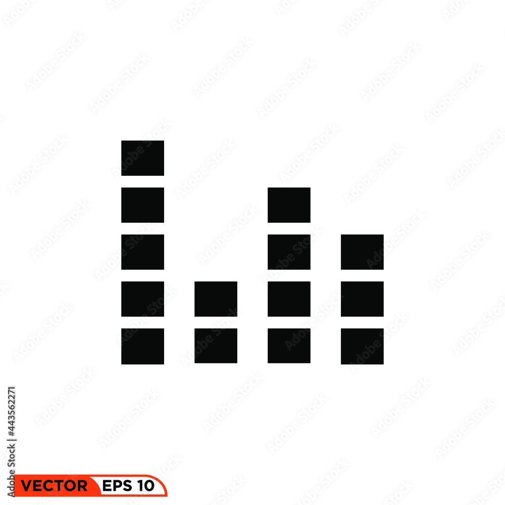 Icon vector graphic of equalizer Icon vector graphic of equalizer