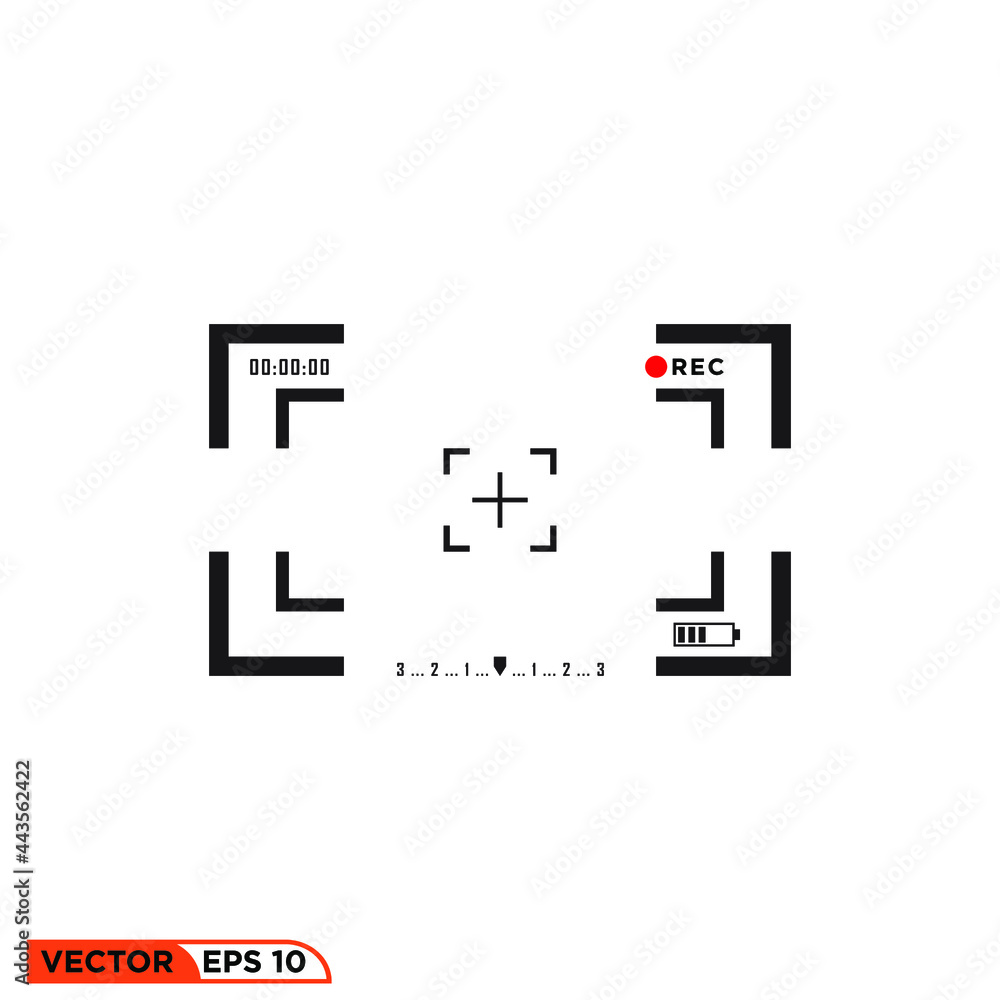 Icon vector graphic of frame record template Icon vector graphic of frame record template